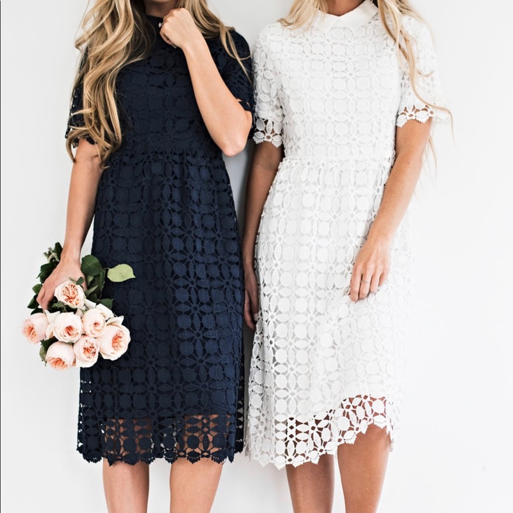 Jessakae Romantic Collared Lace Dress